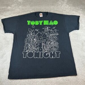 Vintage TobyMac Tonight Concert Graphic Tour T-Shirt Men's XL Black Rock Jesus